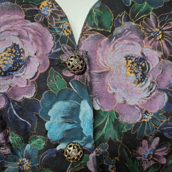 Vintage 80s AllβThat Jazz Yellow Dress 13/14 Puff Sleeve Button Sheath V Neck - Picture 5 of 7